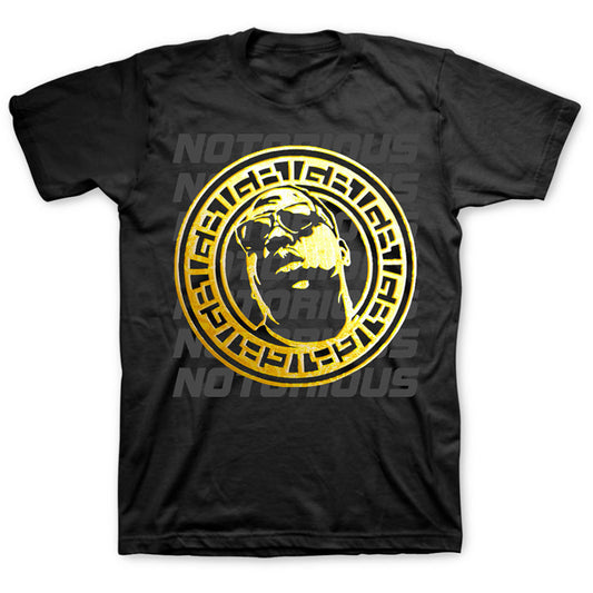 Notorious B.I.G. Gold Circle Slim Fit T-shirt Front