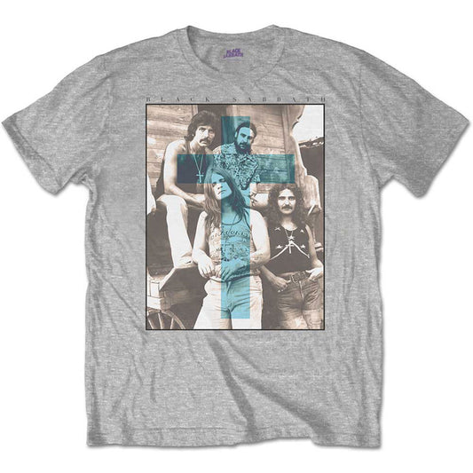 Black Sabbath Blue Cross Slim Fit T-shirt Front