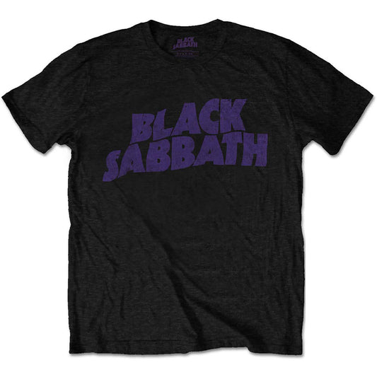 Black Sabbath Wavy Logo Vintage Vintage T-shirt Front