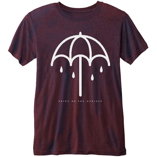Bring Me The Horizon Umbrella with Burn Out Finishing Vintage T-shirt Front