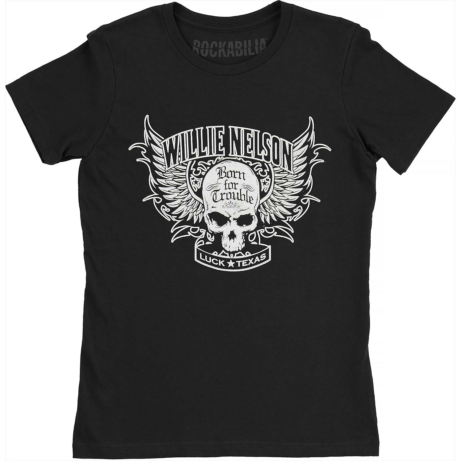 Born For Trouble Skull Wings Jr Junior Top