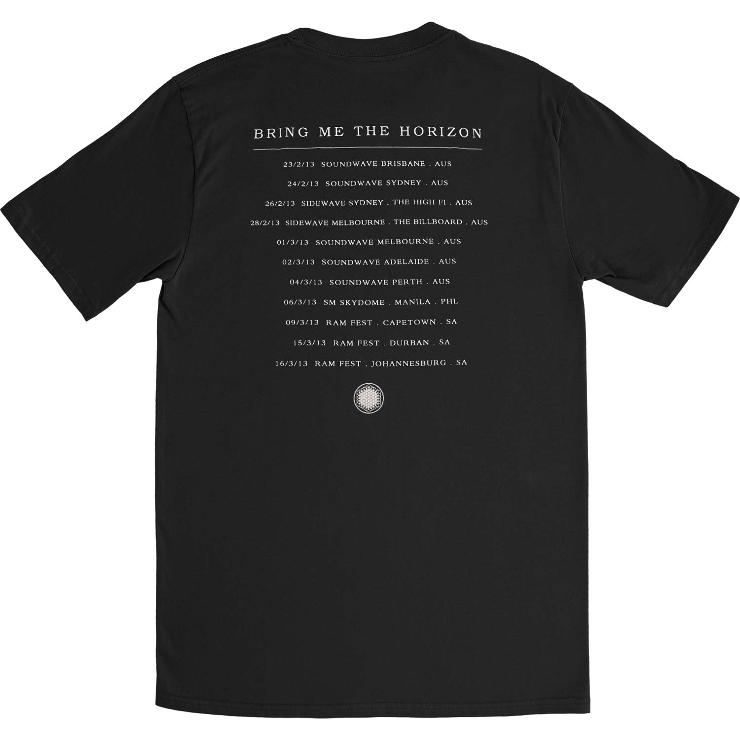 Bring Me The Horizon Sempiternal Tour (Back Print) Slim Fit T-shirt Back