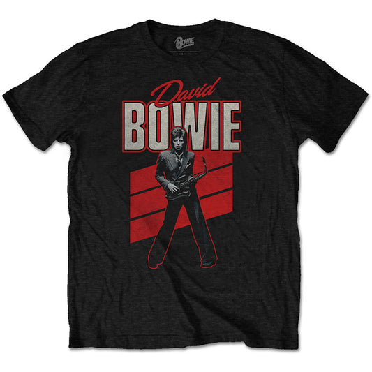 David Bowie Red Sax Slim Fit T-shirt Front