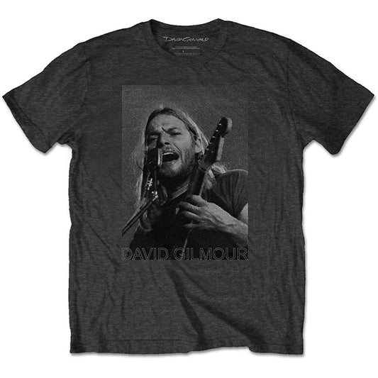David Gilmour Microphone Half-Tone Slim Fit T-shirt Front