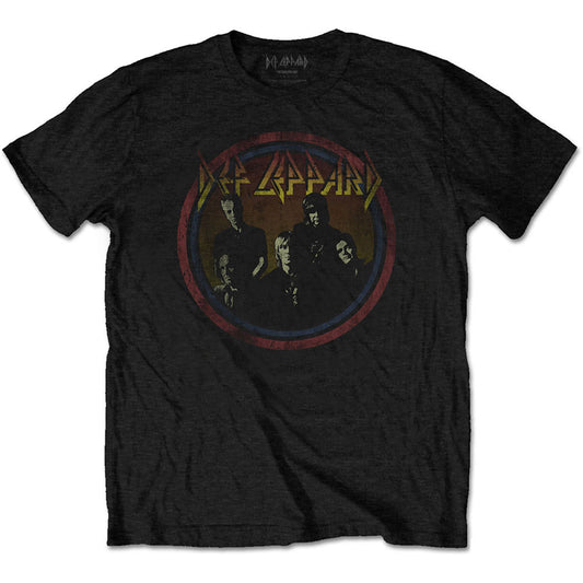 Def Leppard Vintage Circle Slim Fit T-shirt Front