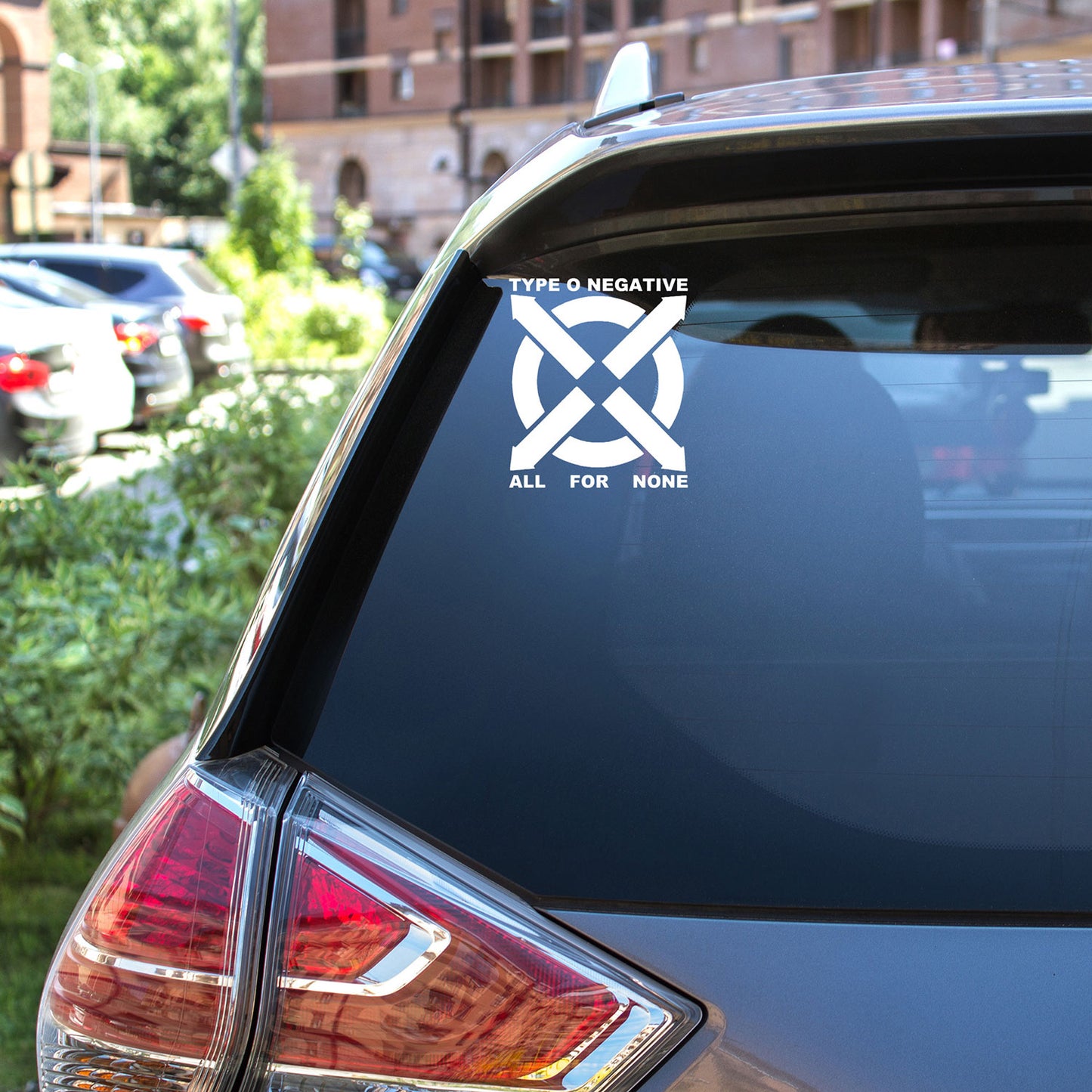 All For None (White) Peel & Rub Sticker