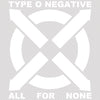 All For None (White) Peel & Rub Sticker
