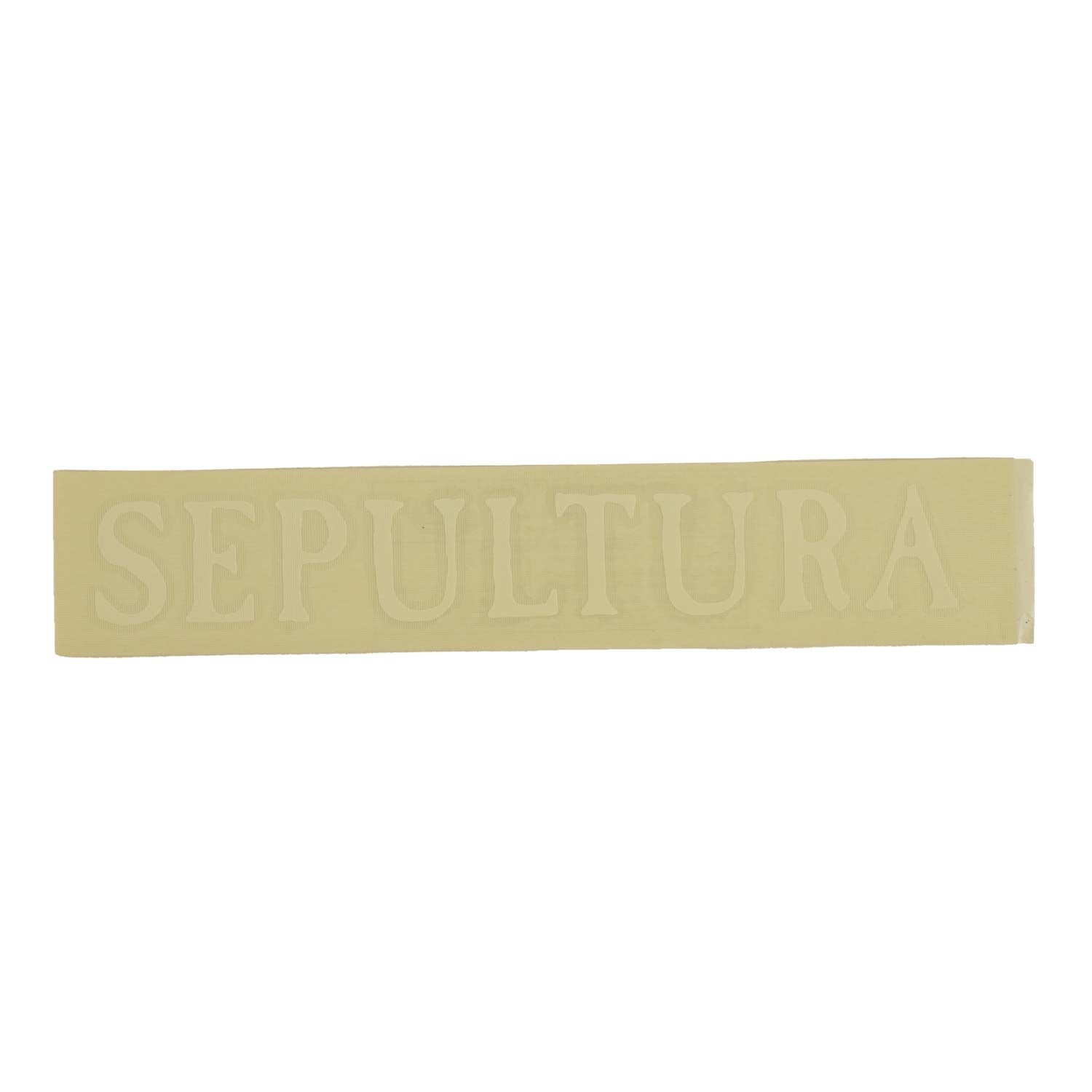 Sepultura Vinyl Cut (White) Peel & Rub Sticker Front