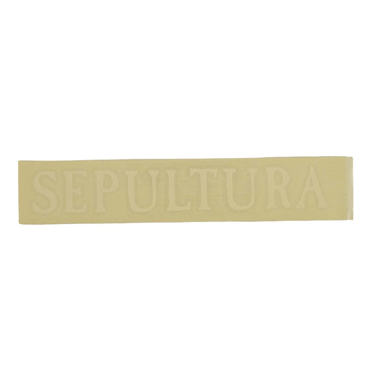 Sepultura Vinyl Cut (White) Peel & Rub Sticker Front