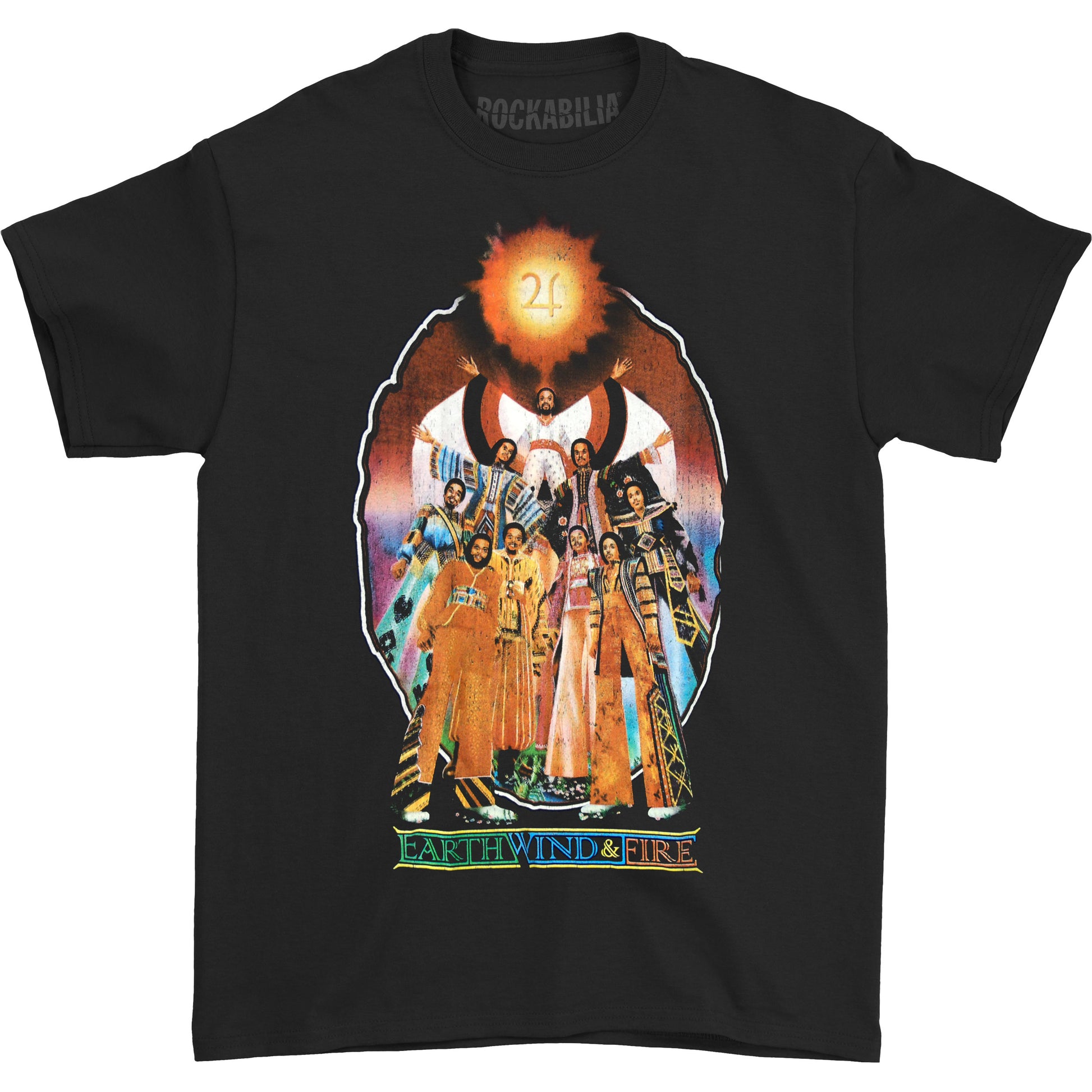 Earth Wind & Fire Let's Groove (Back Print) Slim Fit T-shirt Front