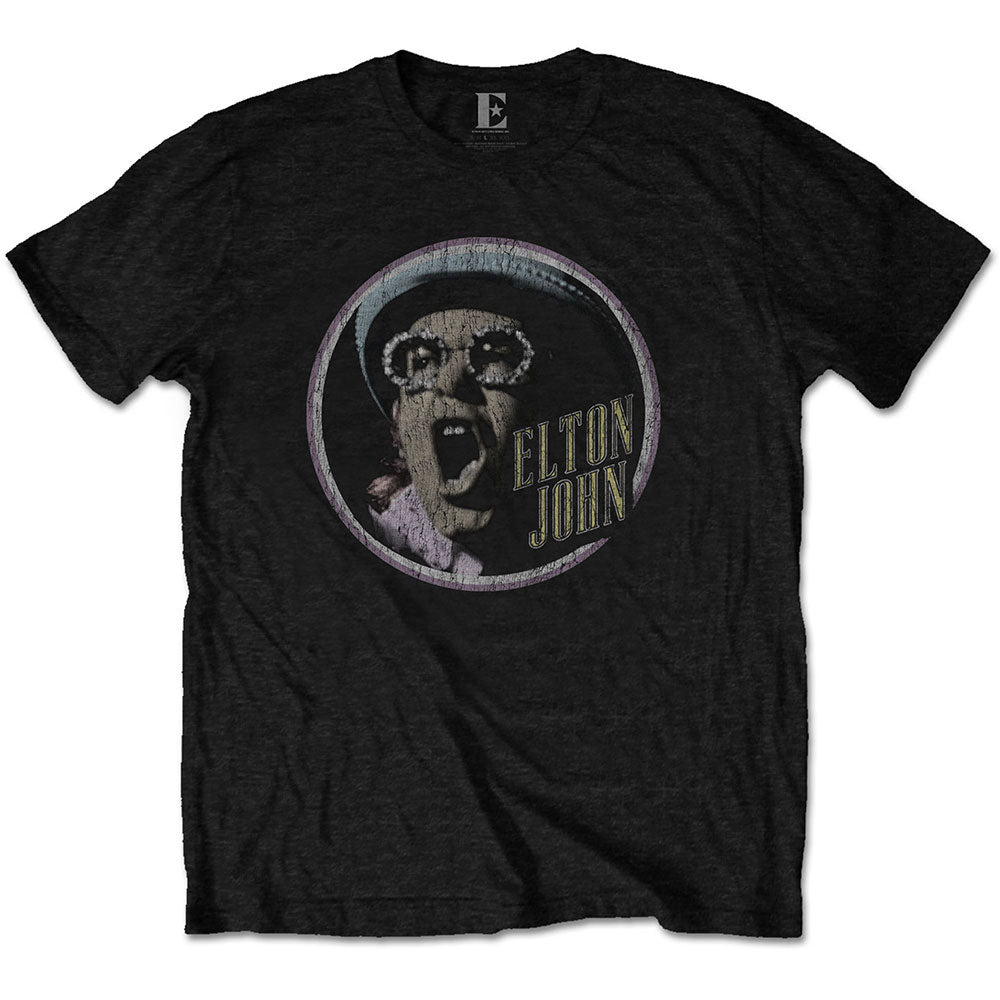 Elton John Circle Slim Fit T-shirt Front
