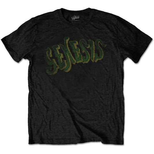 Genesis Vintage Logo - Green Slim Fit T-shirt Front