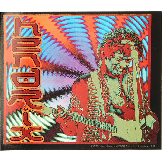 Jimi Hendrix Sound Waves Sticker Front