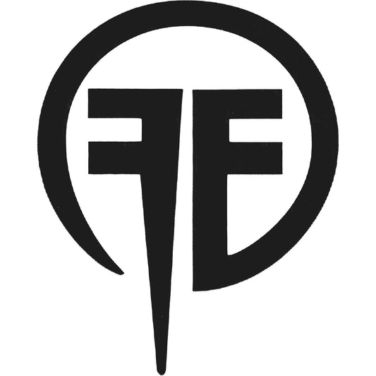 Fear Factory Vinyl Cut Logo (Black) Peel & Rub Sticker Front
