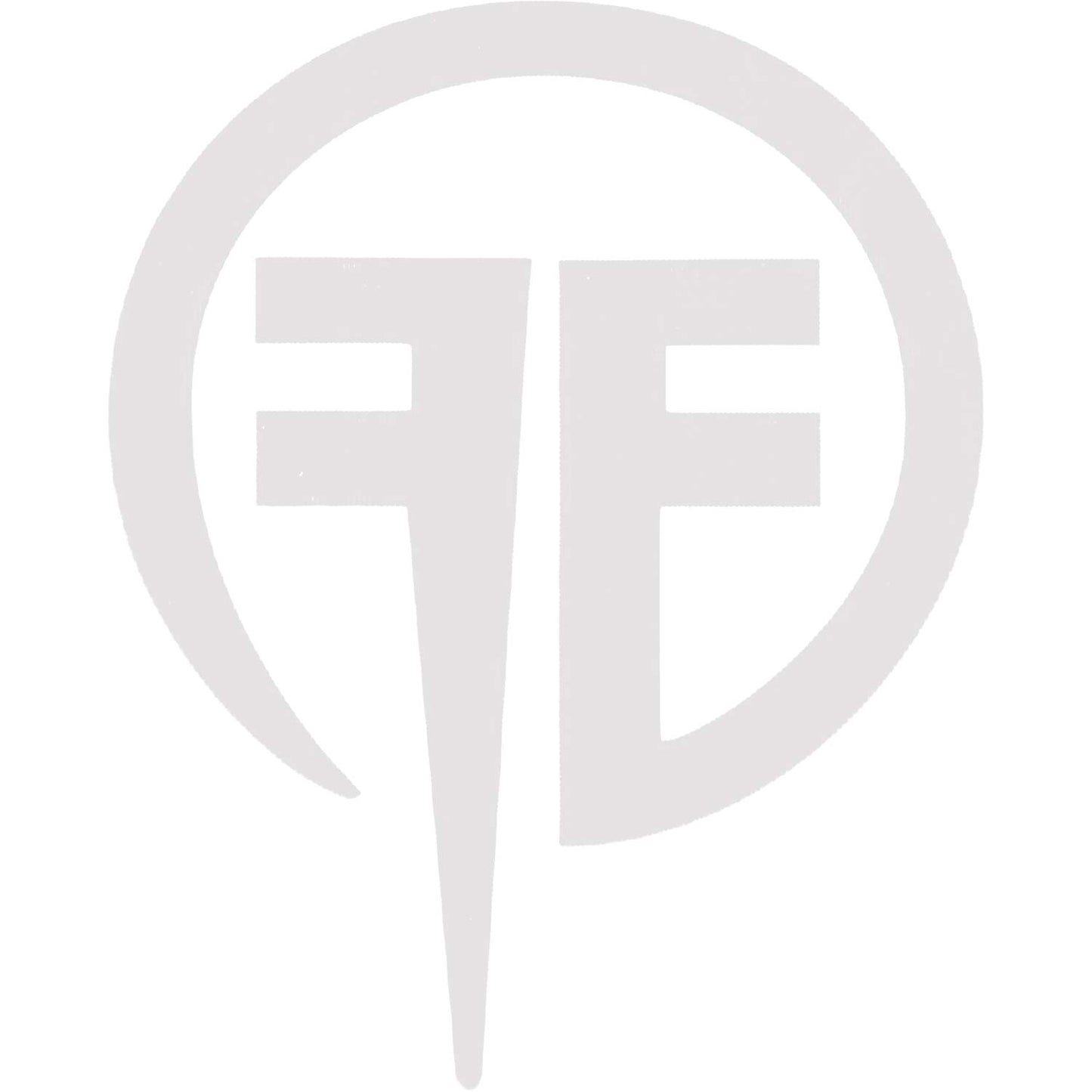 Fear Factory Vinyl Cut Logo (White) Peel & Rub Sticker Front