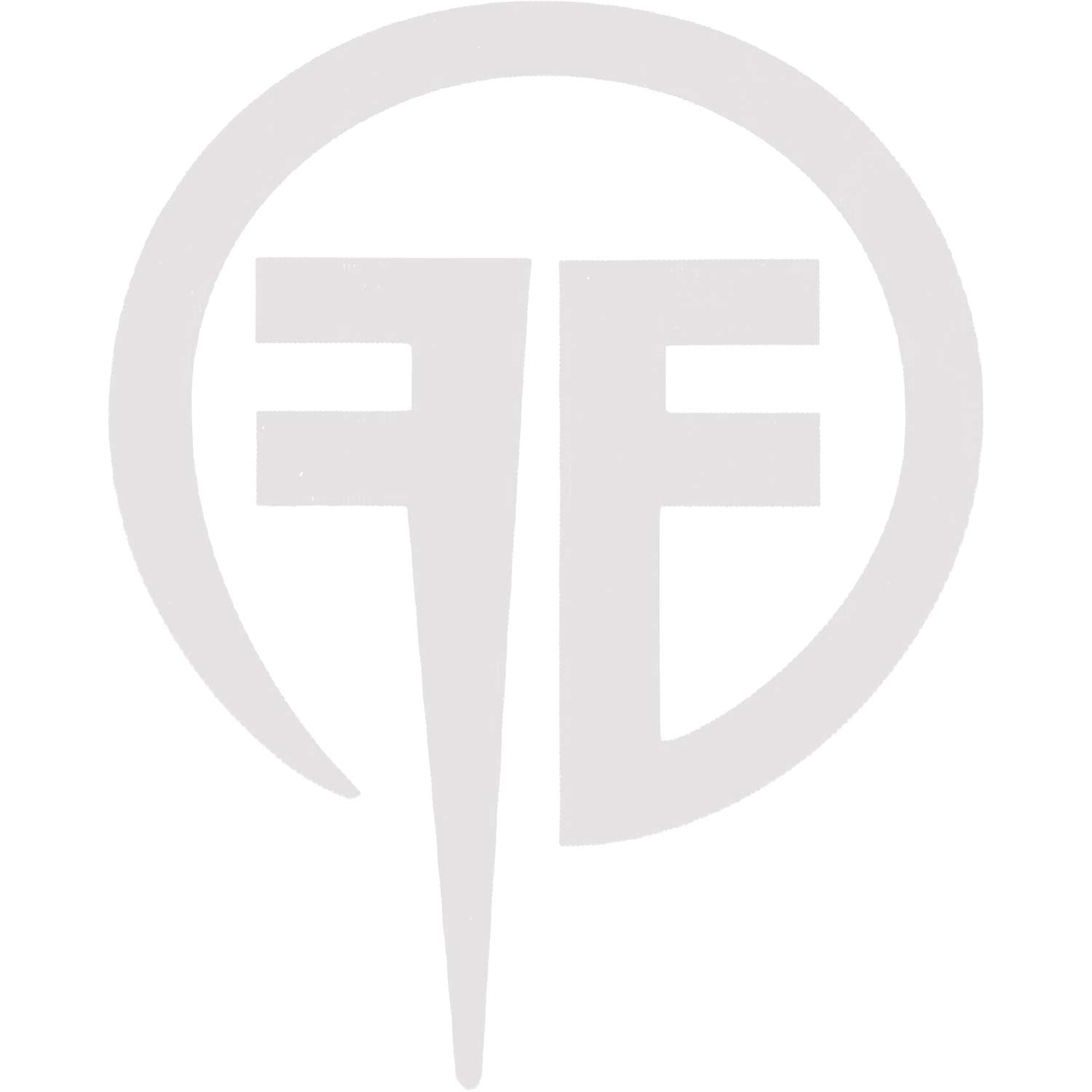 Fear Factory Vinyl Cut Logo (White) Peel & Rub Sticker Front