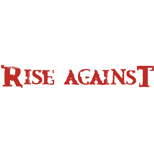 Rise Against Logo (Red) Peel & Rub Sticker Front