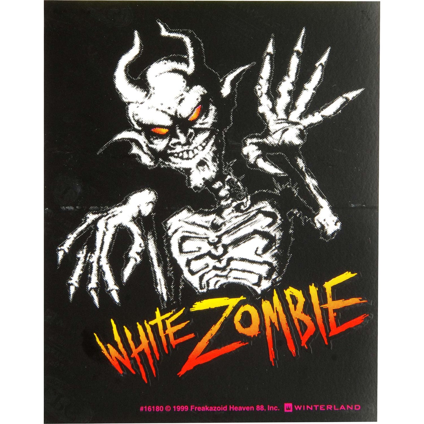 White Zombie Chupacabras Sticker Front