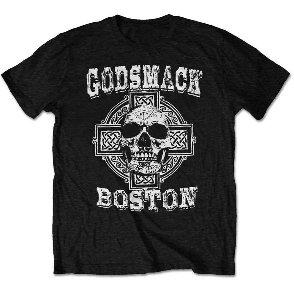 Godsmack Boston Skull Slim Fit T-shirt Front