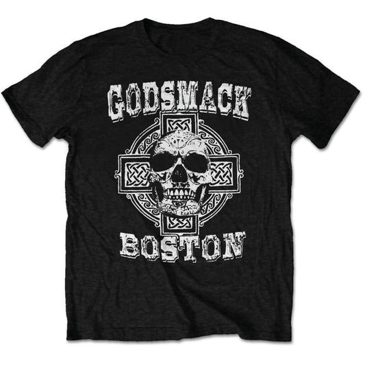 Godsmack Boston Skull Slim Fit T-shirt Front