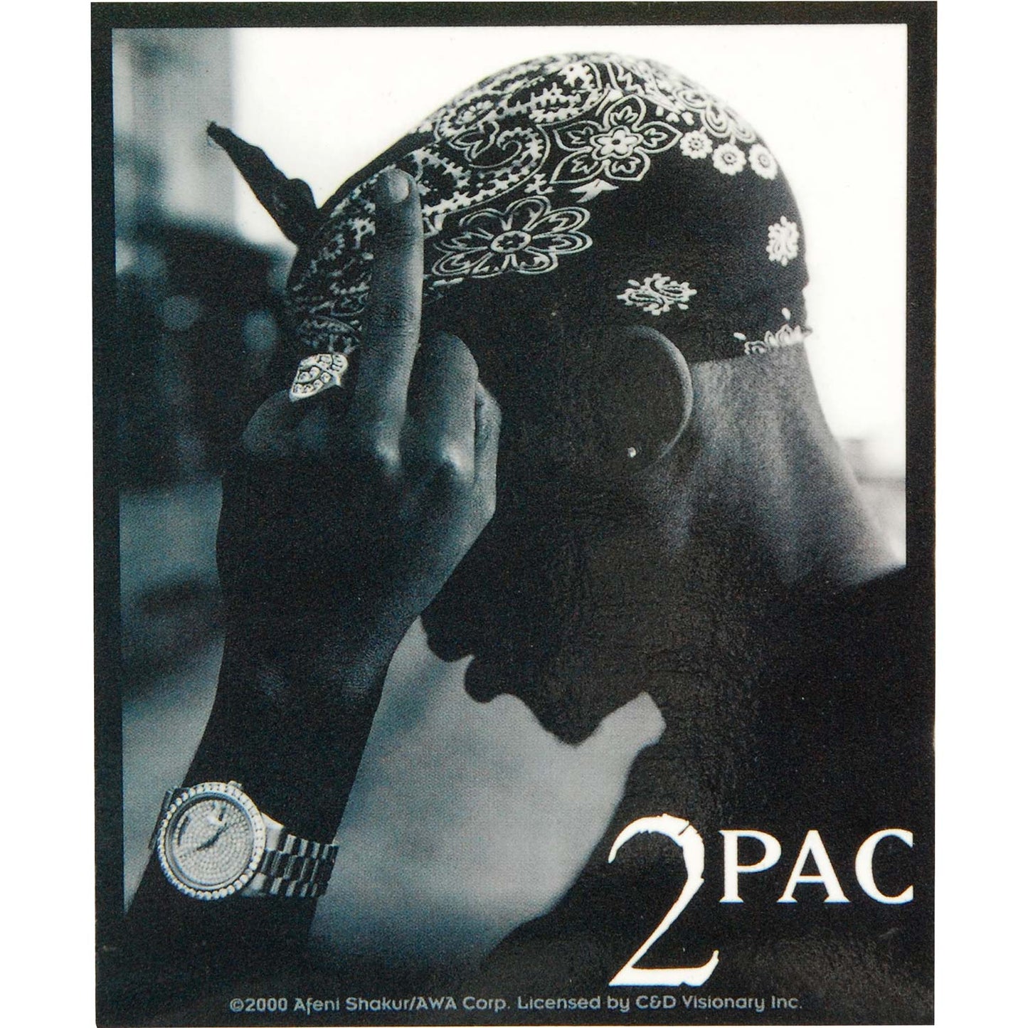 Tupac Bandana Sticker Front
