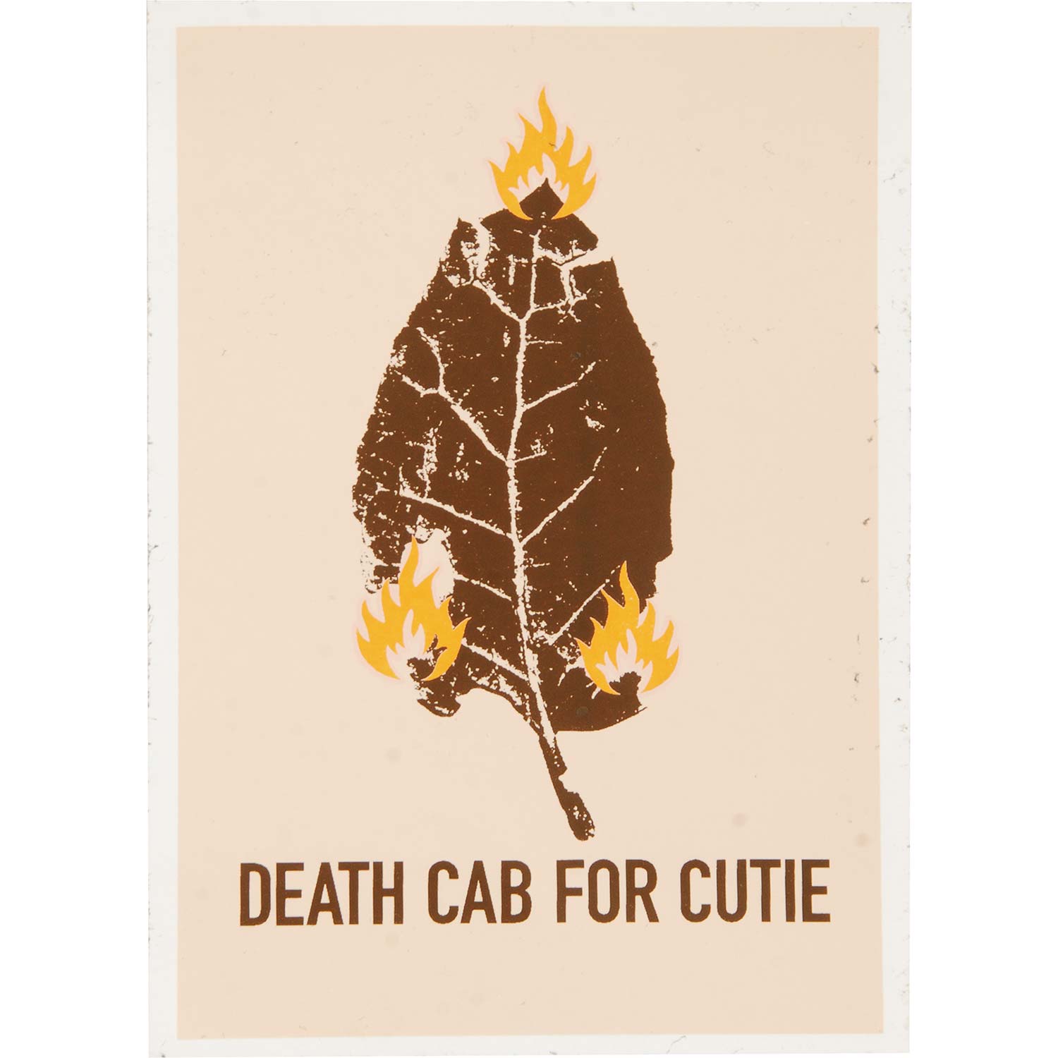 Death Cab For Cutie Leaf Sticker Front