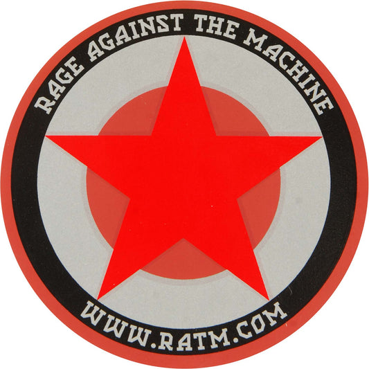 Rage Against The Machine Round Star Sticker Front