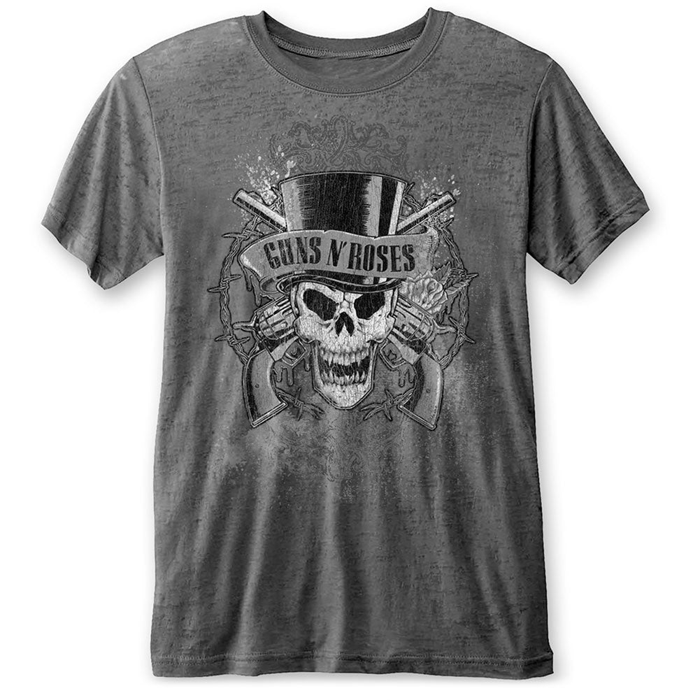 Guns N Roses Faded Skull (Burn Out) Vintage T-shirt Front