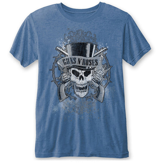 Guns N Roses Faded Skull (Burn Out) Vintage T-shirt Front