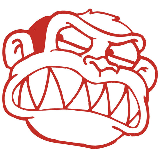 Family Guy Monkey Vinyl Cut (Red) Peel & Rub Sticker Front