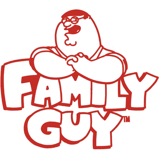 Family Guy Logo Vinyl Cut (Red) Peel & Rub Sticker Front