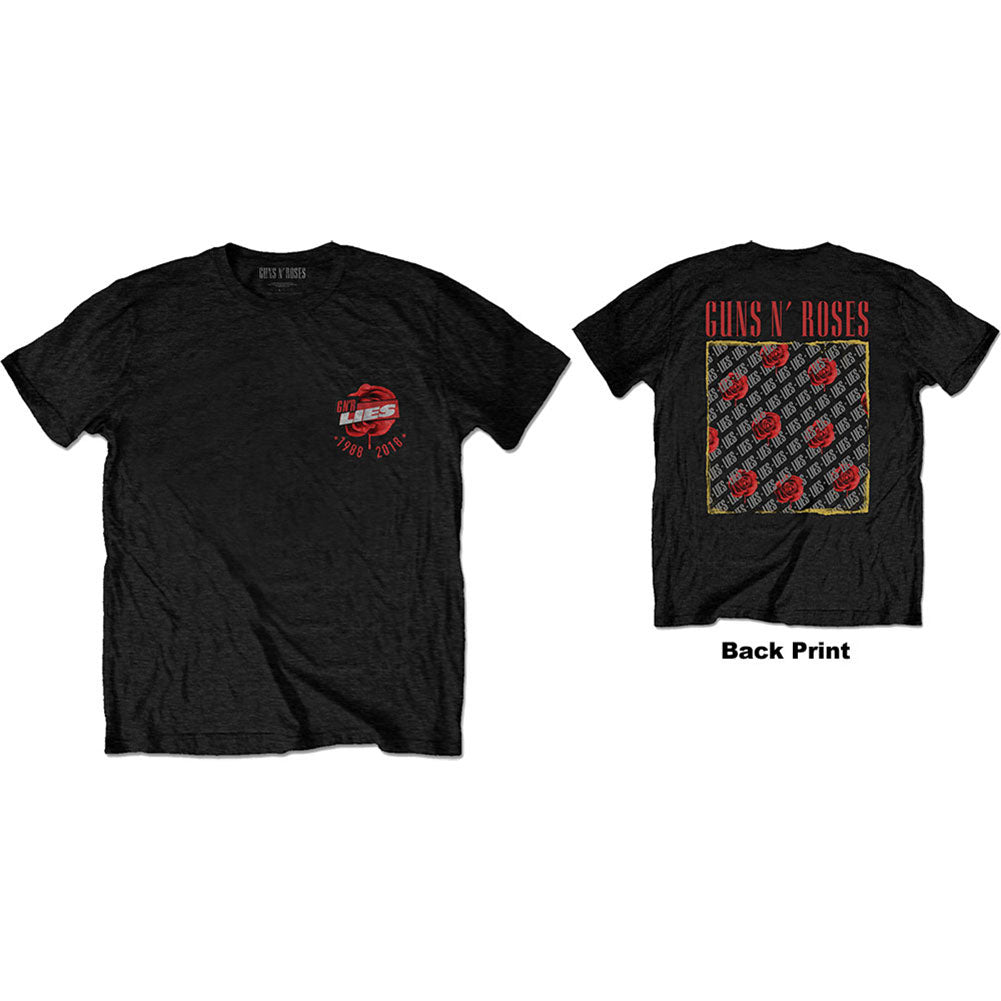 Guns N Roses Lies Repeat/30 Years (Back Print) Slim Fit T-shirt Front