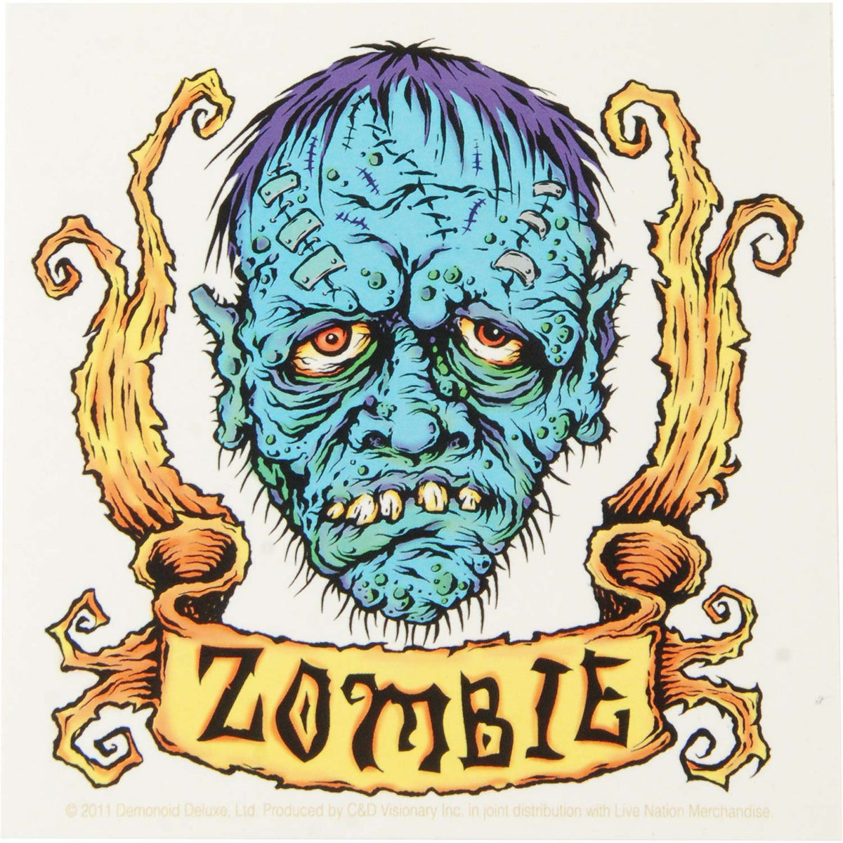 White Zombie Sticker Front