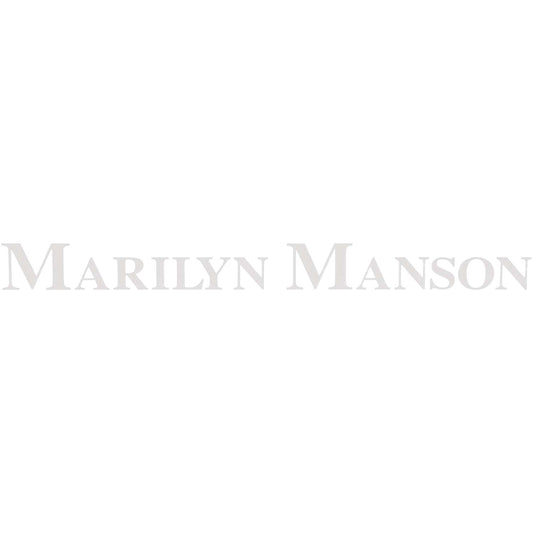 Marilyn Manson Vinyl Cut Logo (White) Peel & Rub Sticker Front