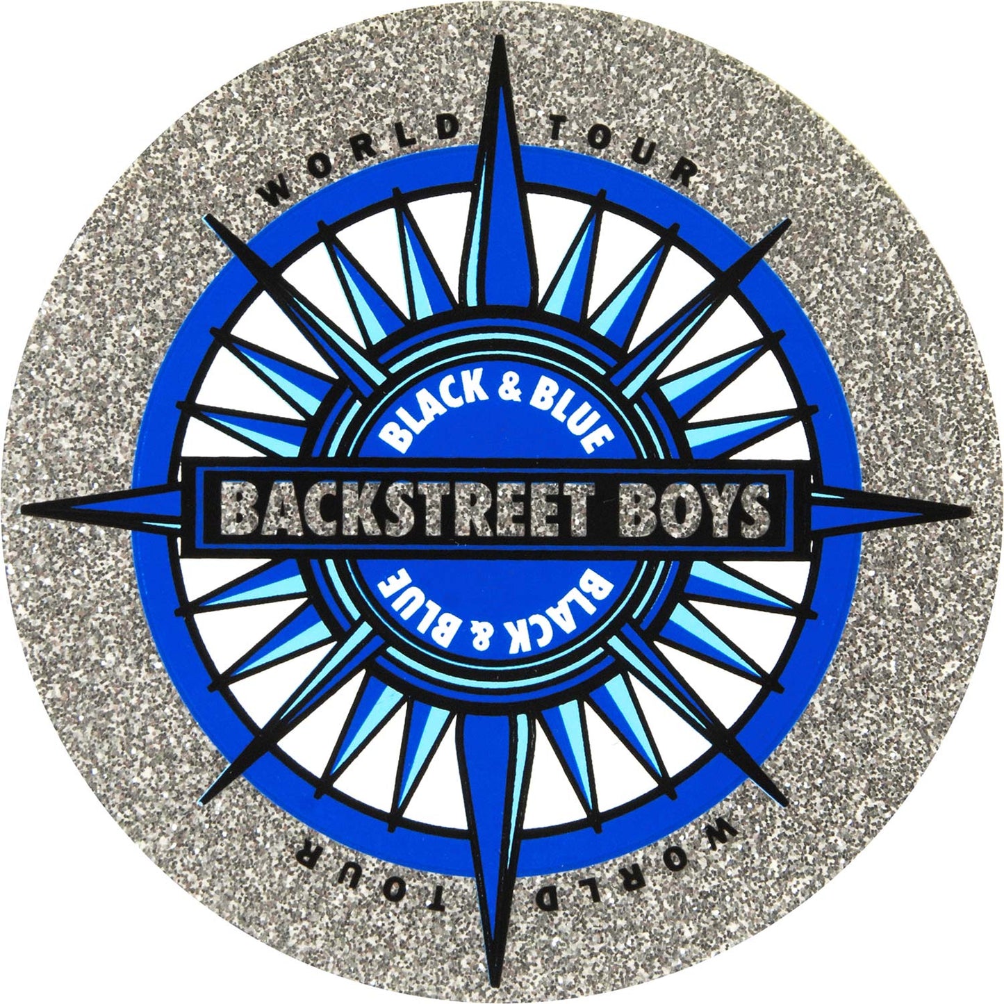 World Tour Black & Blue Lp Logo Sticker