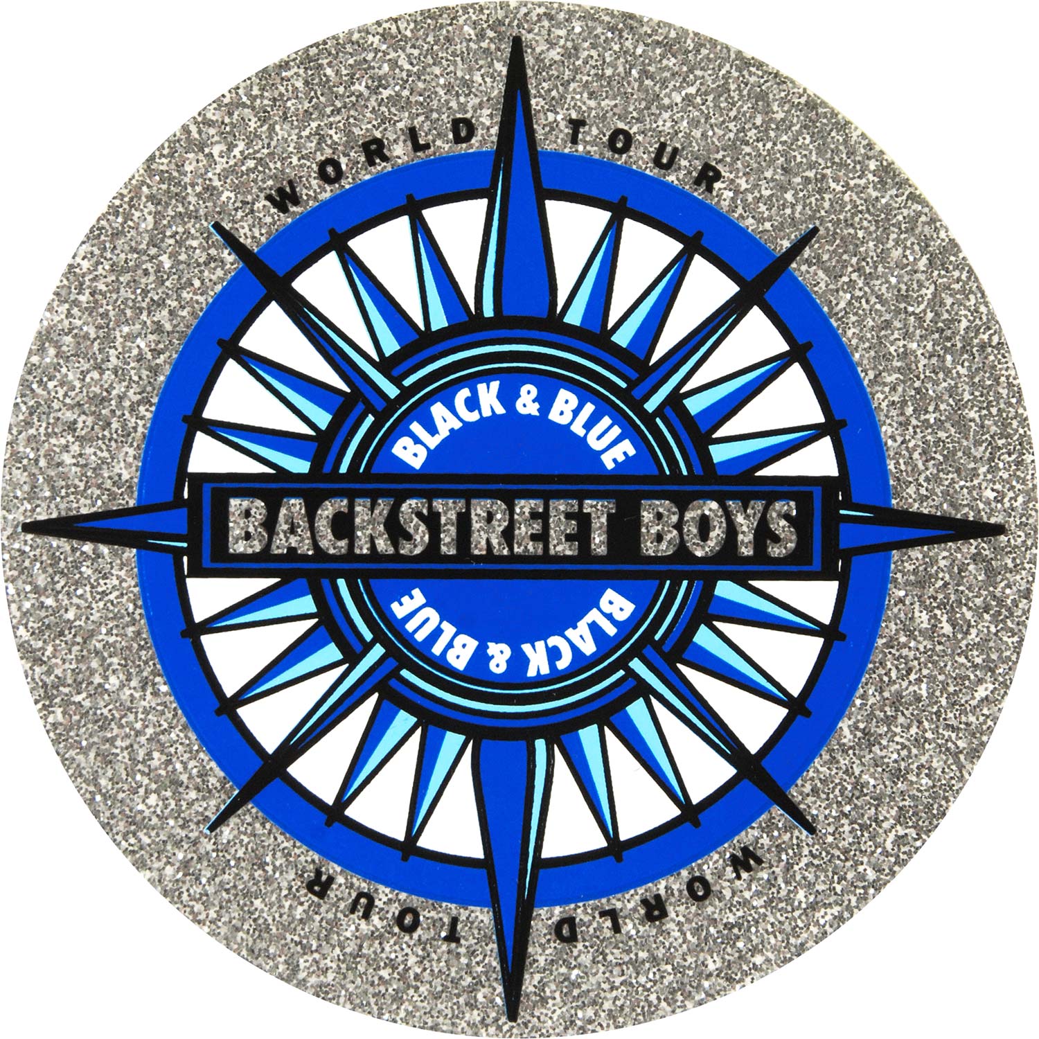 World Tour Black & Blue Lp Logo Sticker