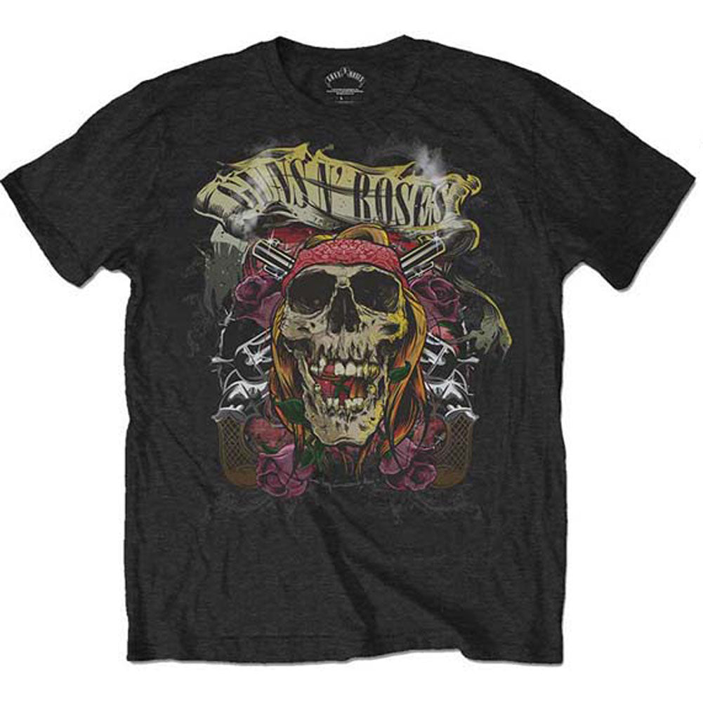 Guns N Roses Trashy Skull (Back Print) Slim Fit T-shirt Front