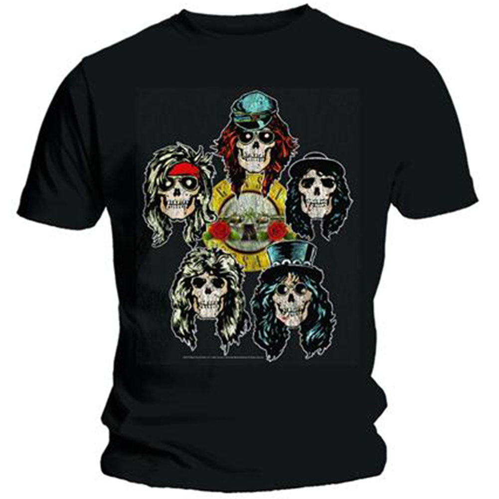 Guns N Roses Vintage Heads T-shirt Front