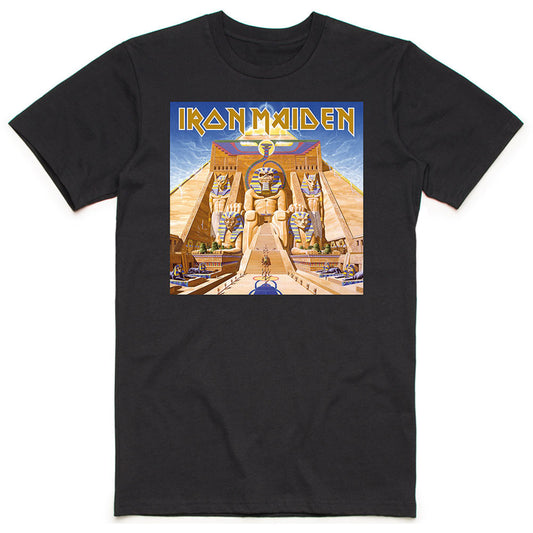 Iron Maiden Powerslave Album Cover Box Slim Fit T-shirt Front
