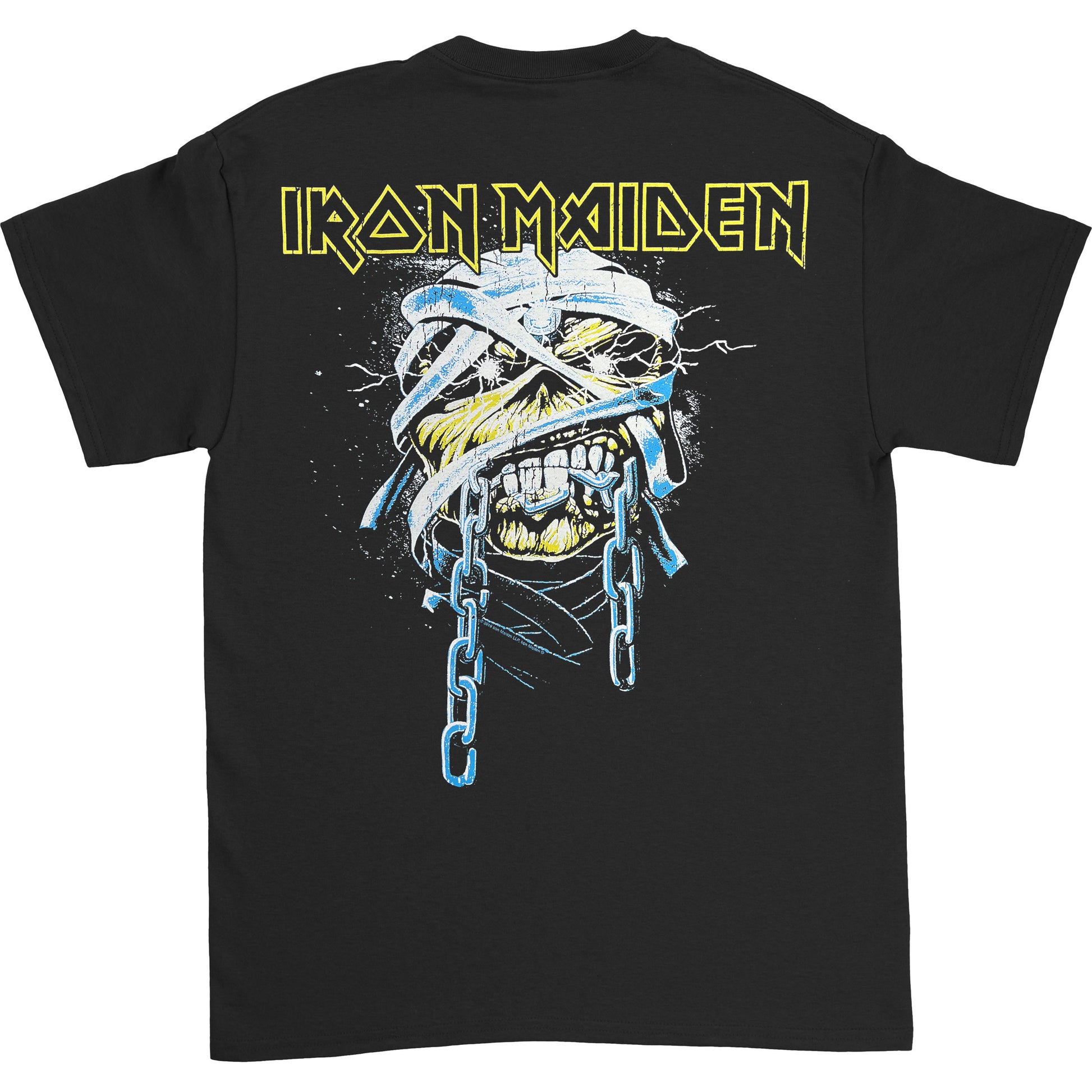 Iron Maiden Powerslave Head & Logo (Back Print) Slim Fit T-shirt Back