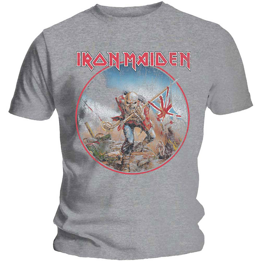 Iron Maiden Trooper Vintage Circle Slim Fit T-shirt Front