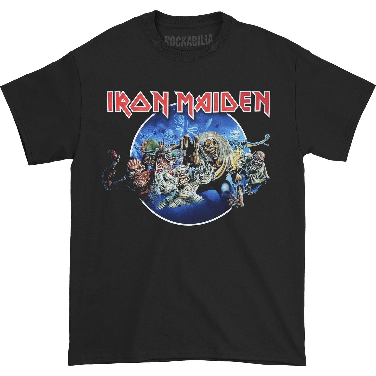 Iron Maiden Wasted Years Circle Slim Fit T-shirt Front