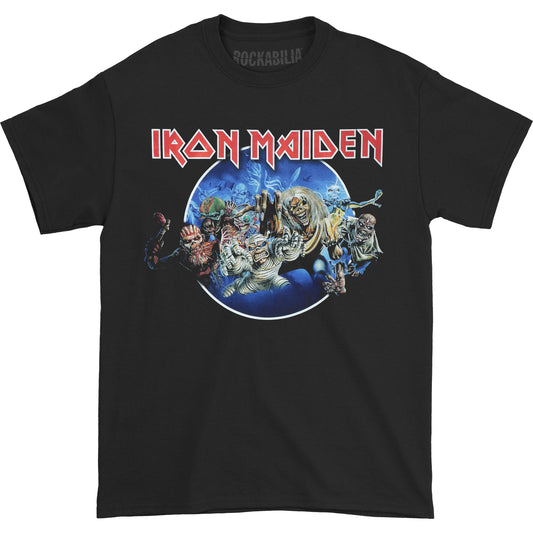 Iron Maiden Wasted Years Circle Slim Fit T-shirt Front