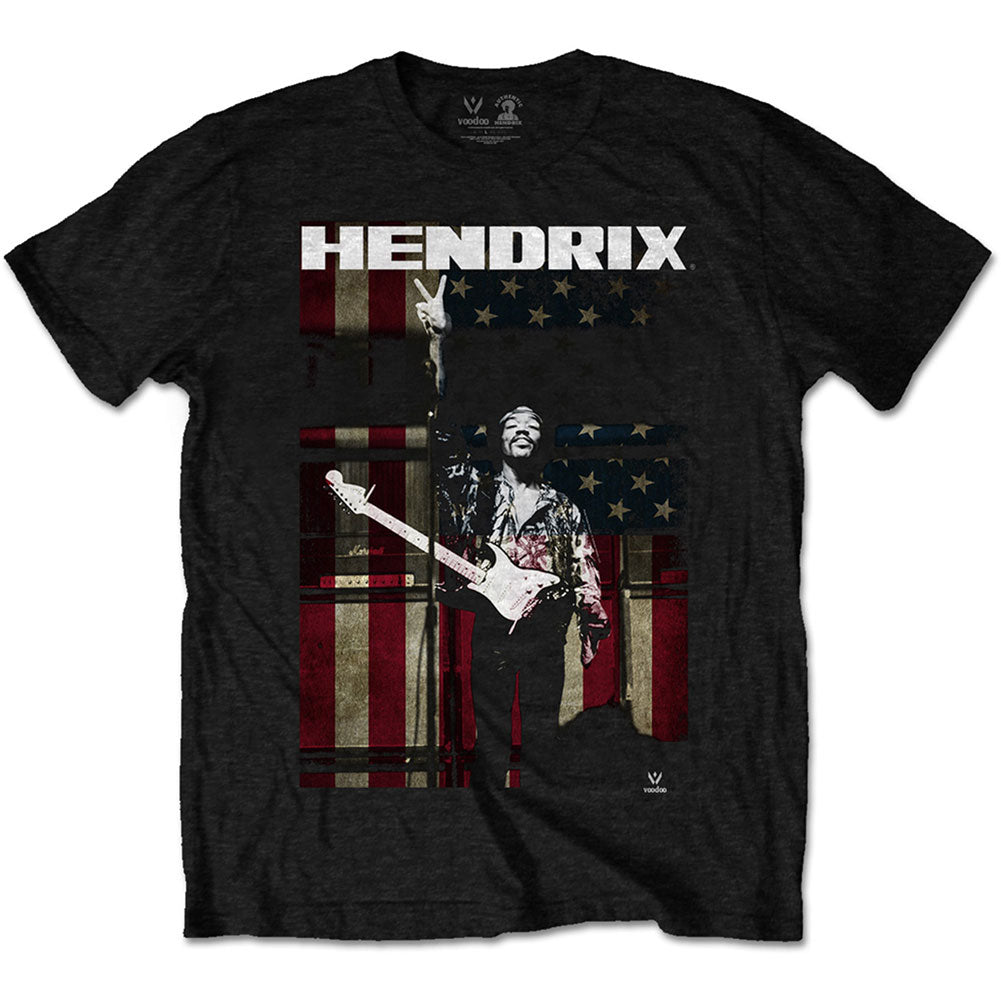 Jimi Hendrix Peace Flag Slim Fit T-shirt Front