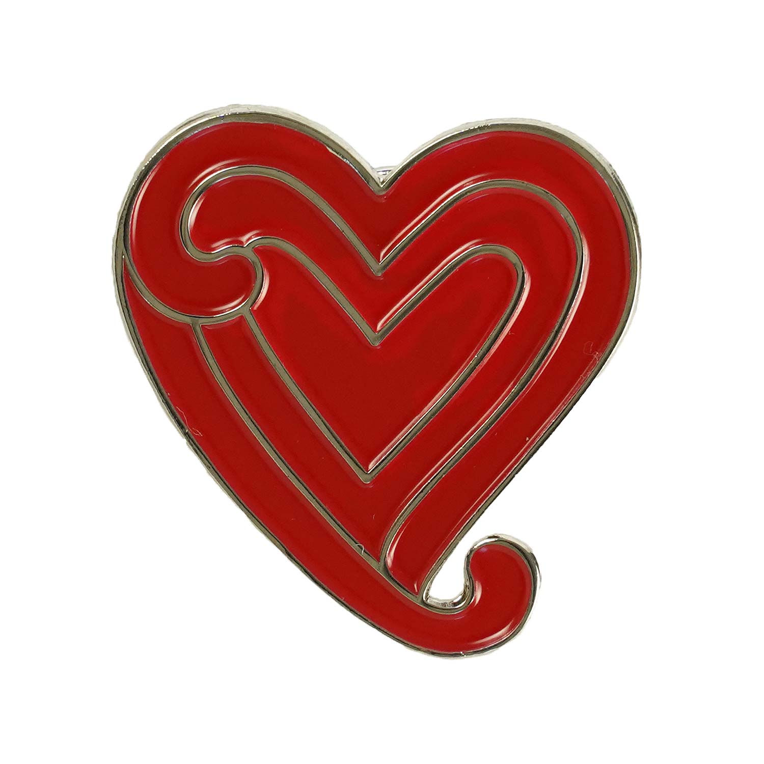 Heart Enamel Pin Pewter Pin Badge