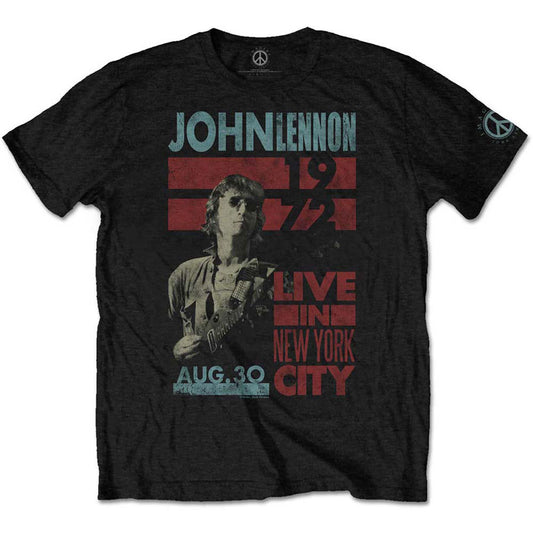 John Lennon Live In NYC Slim Fit T-shirt Front