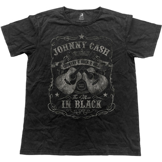 Johnny Cash Guitars (Vintage Finish) Vintage T-shirt Front