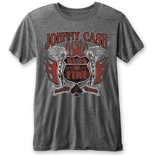 Johnny Cash Ring of Fire (Burn Out) Vintage T-shirt Front