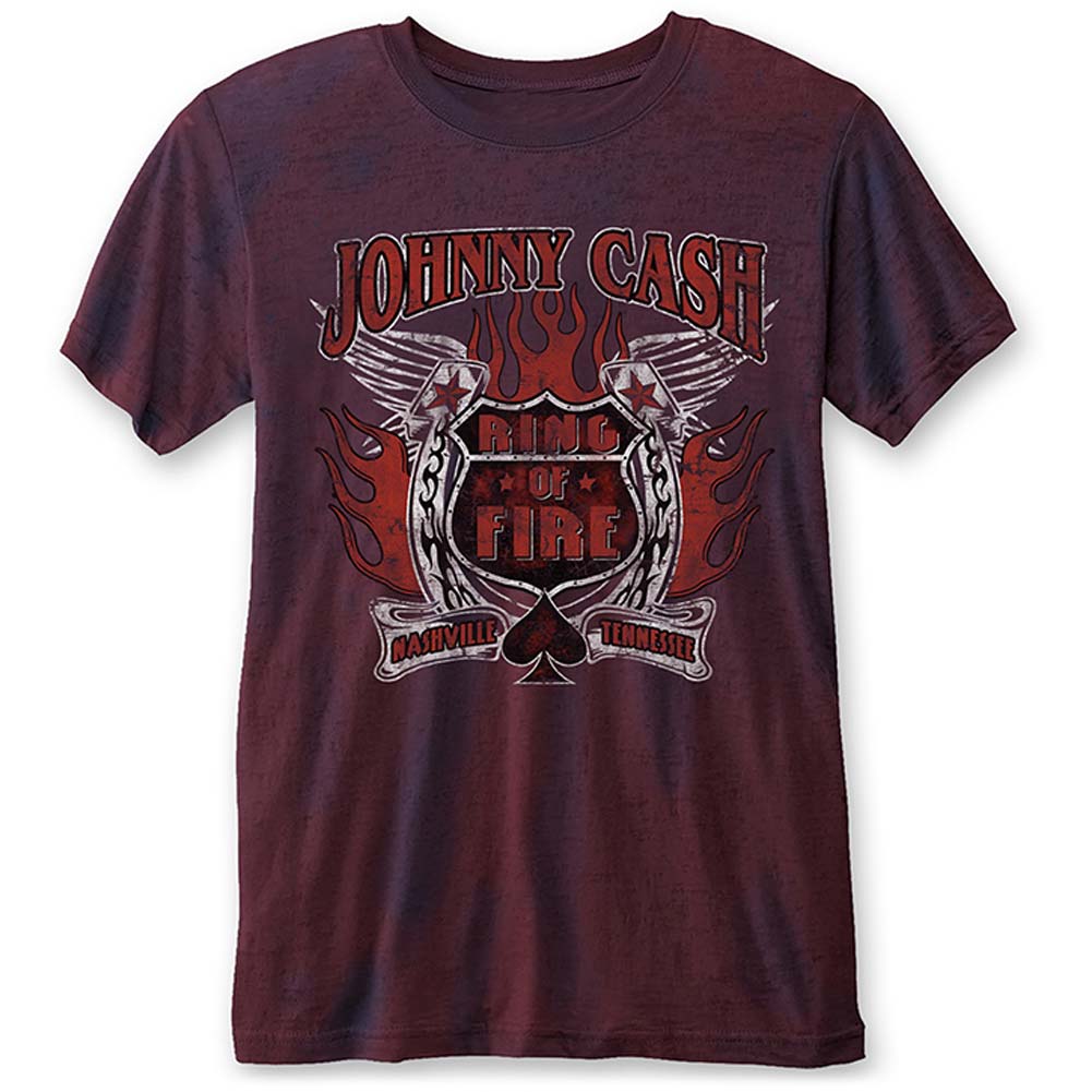 Johnny Cash Ring of Fire (Burn Out) Vintage T-shirt Front