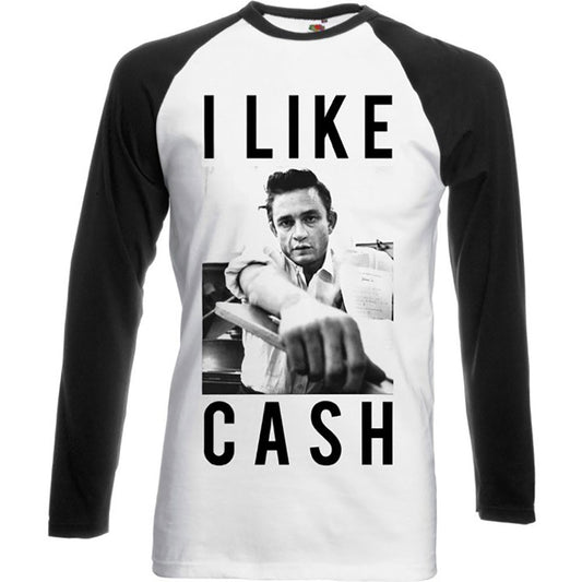 Johnny Cash I Like Cash Baseball Jersey Front